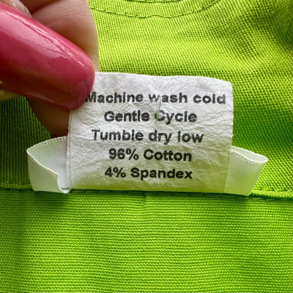 IMPULSE brand lime green canvas jacket - Picture 10 of 10